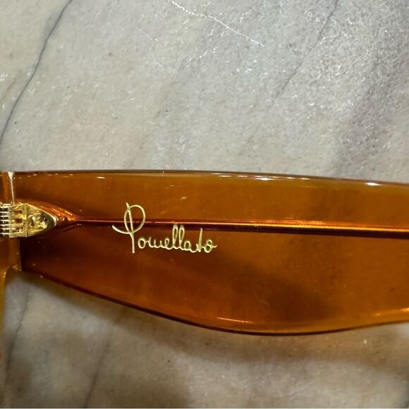Pomellato Womens Acetate Wide Thick Square Frame Sunglasses Orange main image 7